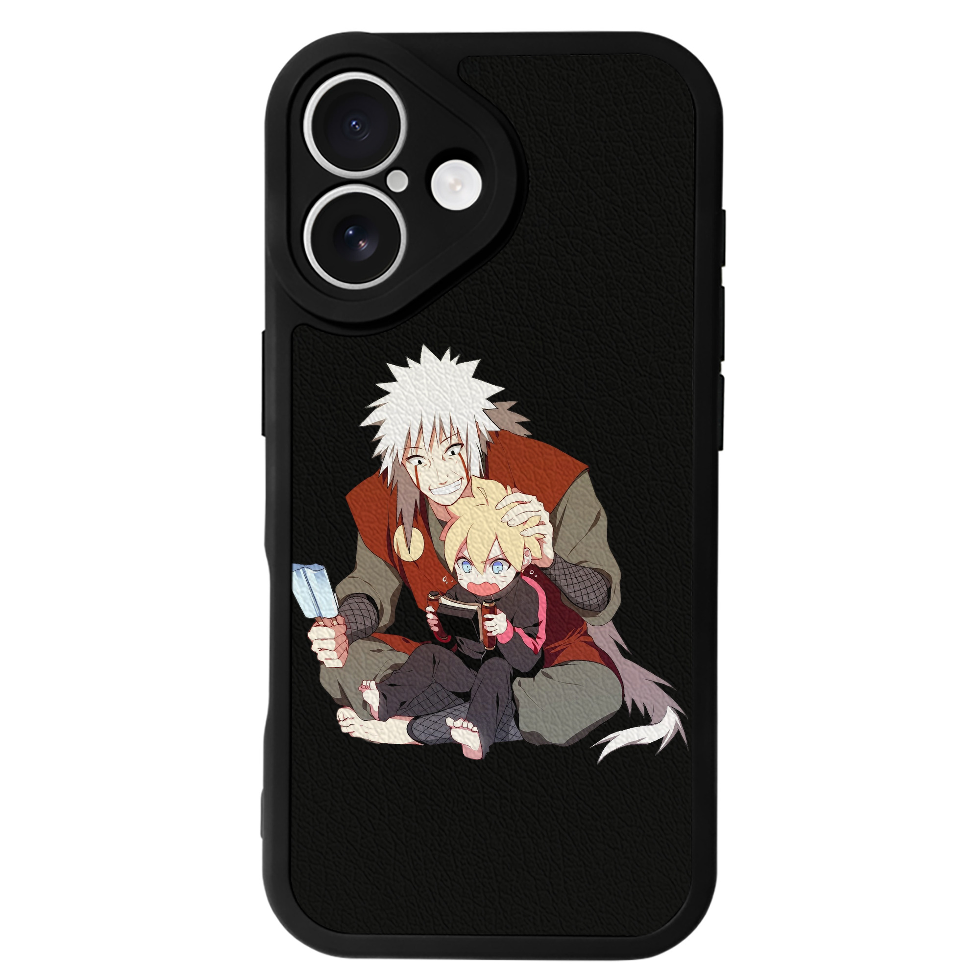 （画像用） NARUTO -ナルト- 自来也（じらいや） Jiraiya 【iPhone 16シリーズ対応】シリコンスマホケース（レザー調） 材質：シリコン